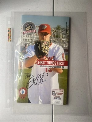 Gerrit Cole Signed 2012 Altoona Curve Program JSA - Image 1 of 4