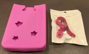 Bogg Bag Handyhalter Organizer Zubehör 3 Stück Einsatz Schlüsselanhänger Haken Rosa Stern - Bild 1 von 4