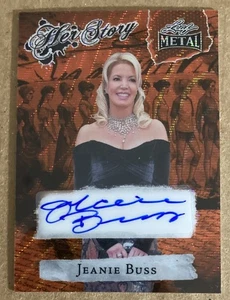 2024 LEAF METAL WOMEN OF SPORT JEANIE BUSS AUTOGRAPH 1/1 ORANGE WAVE HER STORY - Picture 1 of 2