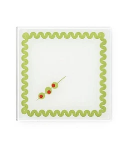 Target Bullseye’s Playground Confezione da 4 Sottobicchieri - Verde/Olive 4”x 4” NUOVO - Foto 1 di 5