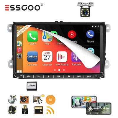 Autoradio Android 14 Carplay GPS NAVI +Kamera Für VW GOLF 5 6 Touran Passat Polo - Bild 1 von 4