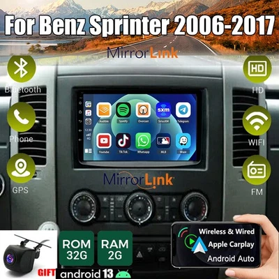 Radio estéreo para automóvil para Mercedes Benz Sprinter 2006-2017 GPS navegación Apple Carplay Foto 1 de 4