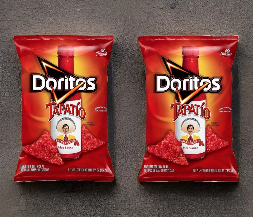 (2) BIG bags Doritos Tapatio Salsa Picante Hot Sauce Tortilla Chips 9.25 Oz  - Image 1 of 1