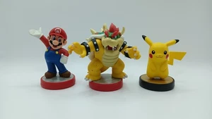 Nintendo Amiibos Mario/Bowser/Pikachu (Mario Party 10 per Wii U) - USATO - Foto 1 di 8