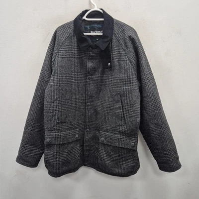 Barbour Bedale Check Tartan Black Grey Tweed Wool Country Check Coat Size XXL - Image 1 of 4