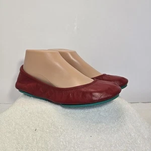Tieks By Gavrieli Mujer Talla 7 Cuero Rojo Rubí Ballet Planas Plegables Sin Cordones - Imagen 1 de 23