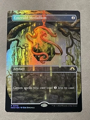 MTG Modern Horizons 3 Emerald Medallion Borderless Foil NM - Image 1 of 2