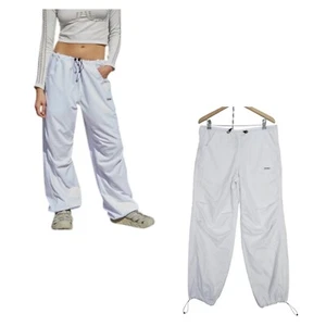 Urban Outfitters Buggy Cargo Balloon Pants Trousers Oversize White Iets Frans XS - Picture 1 of 13