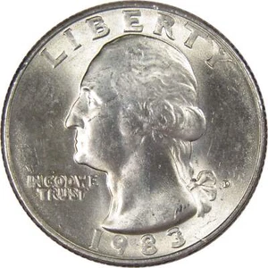1983 D Washington Quarter BU Uncirculated Mint State 25c US Coin Collectible - Picture 1 of 2