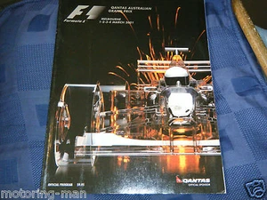 PROGRAMME AUSTRALIAN GRAND PRIX 2001 MICHAEL SCHUMACHER MIKA HAKKINEN VERSTAPPEN - Picture 1 of 1