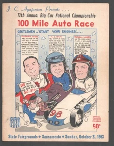 Sacramento State Fairgrounds Speedway USAC Auto Race Program 10/27/1963Ward-F... - Picture 1 of 1