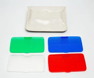 Small Flash/Speedlight Gel Color Filters Red Green Blue Diffuser 37mm x 65mm - Image 1 of 4