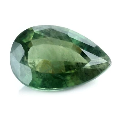 Remarkable Certified 1.51ct Natural Green Sapphire Madagascar Pear 8.5x5.6mm - Image 1 of 4
