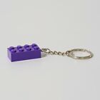 2x4 Lego Brick Purple Key Chain/keyring/keychain/ring/4x2 Building Block