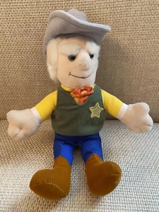 Vintage Fiesta Bob Puppe Sitzsack Plüsch Western Sheriff alter Mann - Bild 1 von 5