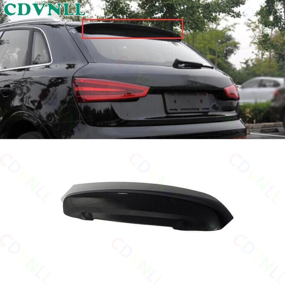 Para Audi Q3 Quattro 2013-2018 fibra de carbono porta-malas traseiro spoiler asa aba tira 1* - Imagem 1 de 4
