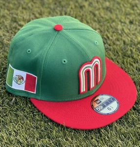 Mexico Green/ Red Visor Fitted Hat Kids, Youth Official World Baseball Classic - Picture 1 of 7