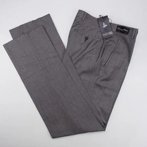 Giovanni Gilbert neu mit Etikett gefütterte Anzughose vorne flach grau mikrokariert Herren 38 - Bild 1 von 8