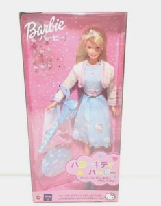 Hello Kitty Barbie Puppe Japan Exclusive Rosa Blau Kleid Sanrio Mattel Selten - Bild 1 von 3