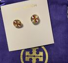 New Tory Burch Logo Stud Earrings Gold. Includes Dust Bag And Free Shipping!