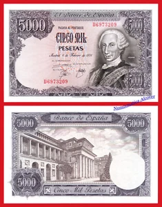 ESPAÑA SPAIN 5000 PESETAS 1976 CARLOS III Pick 155 SC / UNC - Imagen 1 de 1