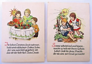 Postkarten Lot 2 x Künstlerkarte Motiv Kinder und Sprüche ca. 60/70er Jahre - Bild 1 von 2