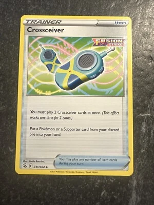 2021 Pokémon Sword & Shield Fusion Strike Trainer Item Crossreciver 231 /264 - Image 1 of 2