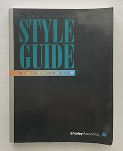 Shipley Associates Style Guide Revised Edition 1994 Jenson & England - Picture 1 of 10