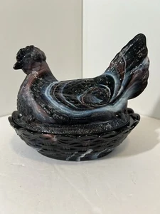 Mosser Glass Amethyst Purple and Milk White Slag EUC - Picture 1 of 7