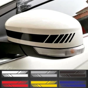 2Pcs Universal Car Rearview Mirror Sticker Racing Reflective Decal Emblem Decor - Picture 1 of 10