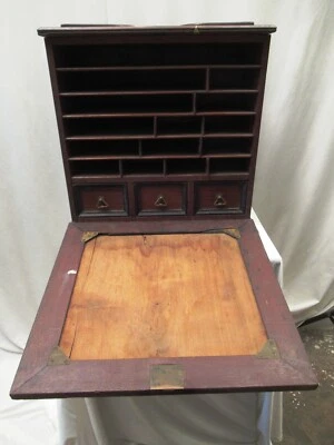 Antique Gentlemen'S Traveling Bureau Writing Box Secretary Lap Desk Victorian " - Image 1 of 4