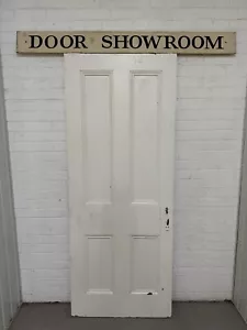 Reclaimed Old Victorian Pine Internal 4 panel Door 2000 Or 1994 x 800 Or 796mm - Picture 1 of 23