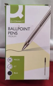 Q-Connect Penna a Sfera Media Nera (Confezione da 100) KF26040 - Foto 1 di 2