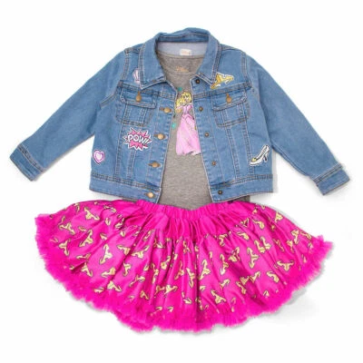 Disney Tutú Alta Costura Conjunto de 3 Piezas Aurora Bella Durmiente Fiesta Vestido Conjunto Talla 4T Foto 1 de 4