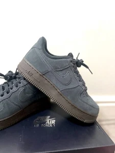 Nike Air Force 1 Off Black Suede Leather Brown Limited Trainers BOXED UK 4.5 - Bild 1 von 8