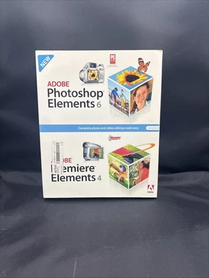 ADOBE Photoshop Elements 6 & Adobe Premiere Elements 4. Brand New In Box - Image 1 of 4