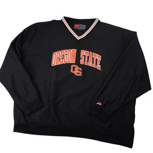 Vintage Pro Player Oregon State Beavers XXL Spellout Windbreaker Jacket Black - Picture 1 of 8