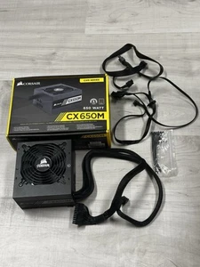 Used Corsair CX650M 650W 80+ Bronze Modular ATX Power Supply W/ Box - Afbeelding 1 van 11