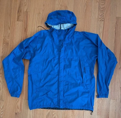 Marmot Hooded Rain Jacket Mens Large Windbreaker Outdoor Taped Seams Storm Hood  - Image 1 of 4