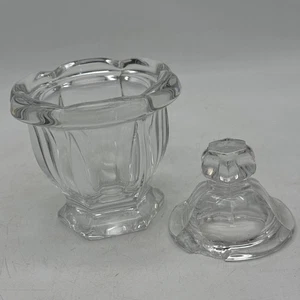 Baccarat Crystal Mustard Jam Jar Replacement Base Only *Lid Chipped & No Spoon - Afbeelding 1 van 8