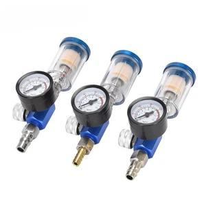 Spray Gun Air Regulator Gauge Oil Water Trap Filter Separator Adapter Pneumatic - Imagen 1 de 23