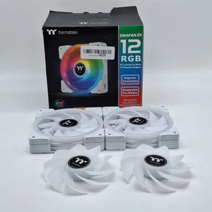 Thermaltake SWAFAN EX 12 RGB PC Cooling Fan White, 500-2000 RPM, 120mm *READ* - Picture 1 of 3
