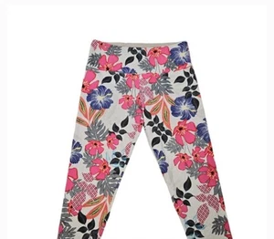 Suave Capri Leggings, revolutionäre Bauchkontrolle, creme blau rosa geblümt Gr. PXL - Bild 1 von 6