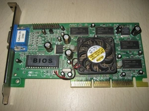 Geforce 256 z 32M SDR AGP VGA Karta graficzna wideo. Dzieła - Zdjęcie 1 z 3