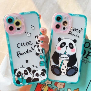 For OPPO Reno Realme Milk Tea Panda Cute Cartoon Phone Case Cover Women Girl Hot - Zdjęcie 1 z 14