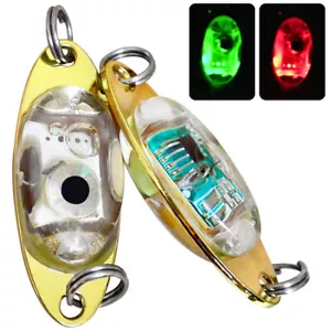 5 Pack LED Light Fish Lure Deep Drop Underwater Eye Shape Luminous Fishing Bait - Picture 1 of 11