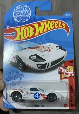 Hot Wheels Gumball 3000 Ford GT 40 Then and Now 1/10 white - Image 1 of 2