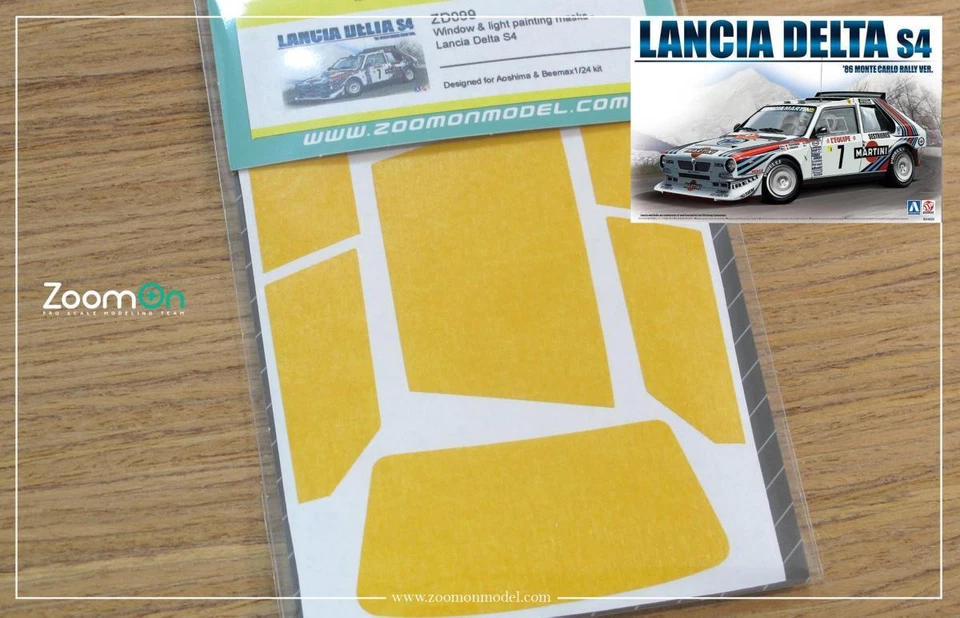 ZD099 - 1/24 Maschera Vernice Vetrata Lancia Delta S4 - ZoomOn - Immagine 1 di 1