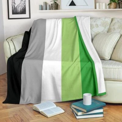 Aromantic LGBT Blanket Throw Fleece Cozy Couch Sofa Plush Bedding Gift - Image 1 of 4