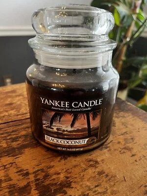 Yankee Candle BLACK COCONUT Classic Label -14.5 Ounces New - Image 1 of 4